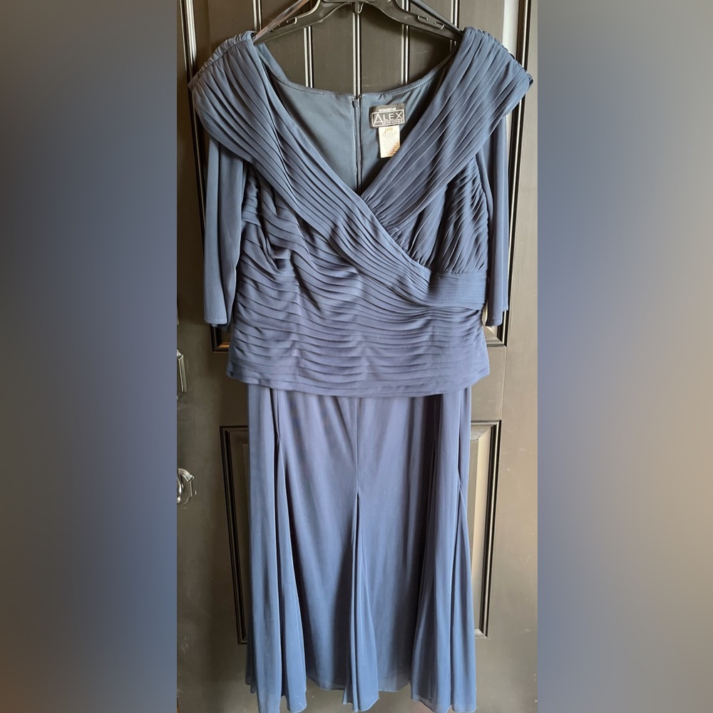 Alex Evenings Navy Plus Size Dress